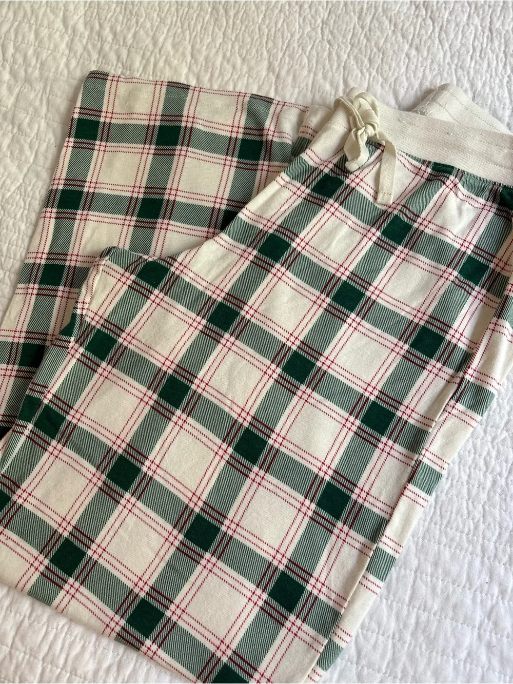 Target White and Green Plaid Pajama Pants - Picture 2 of 3
